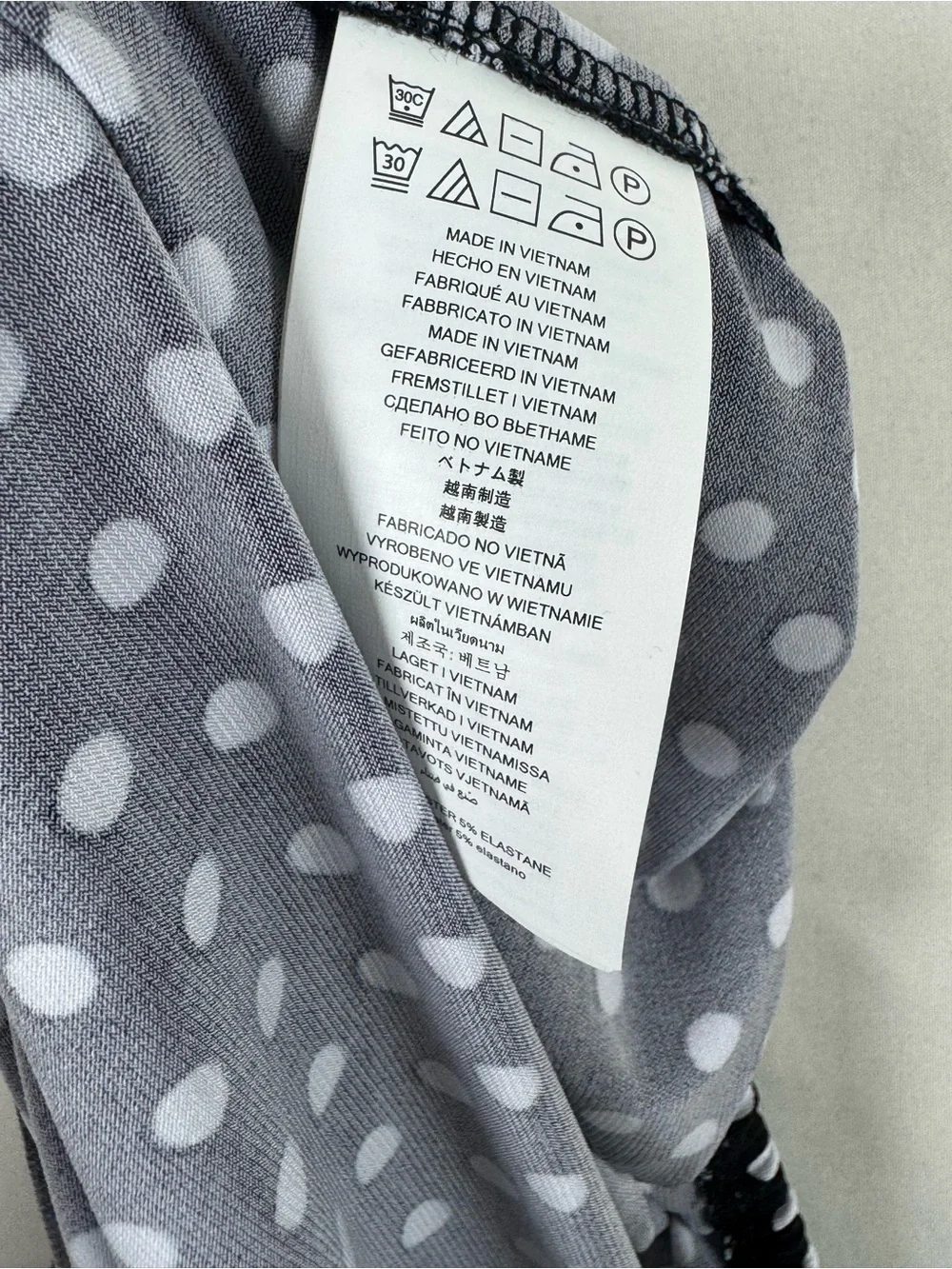 Michael Kors Black White Polka Dot Blouse Size L